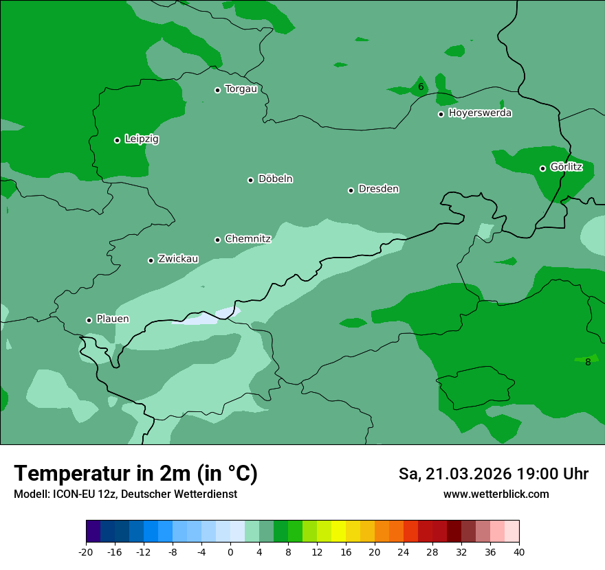 Modellkarte ICON-EU – t2m – sn