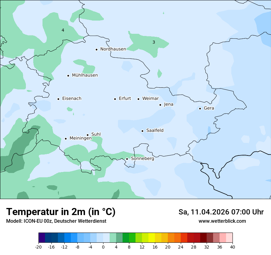 Modellkarte ICON-EU – t2m – th