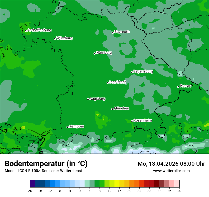 Modellkarte ICON-EU – t_g – by
