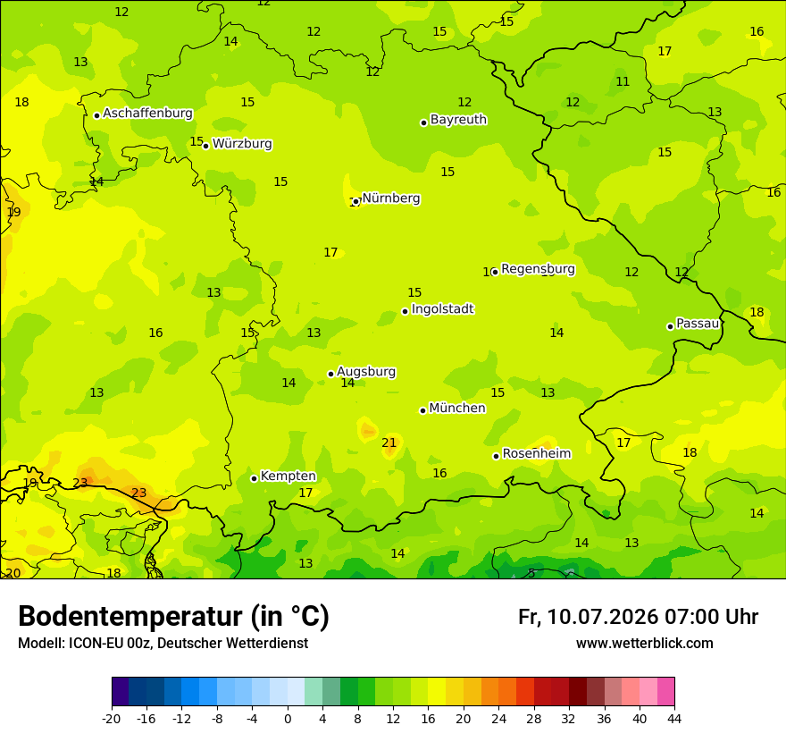 Modellkarte ICON-EU – t_g – by