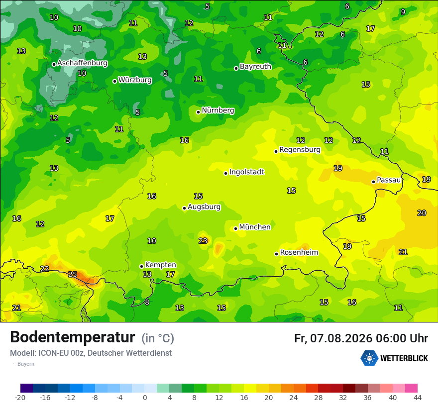 Modellkarte ICON-EU – t_g – by