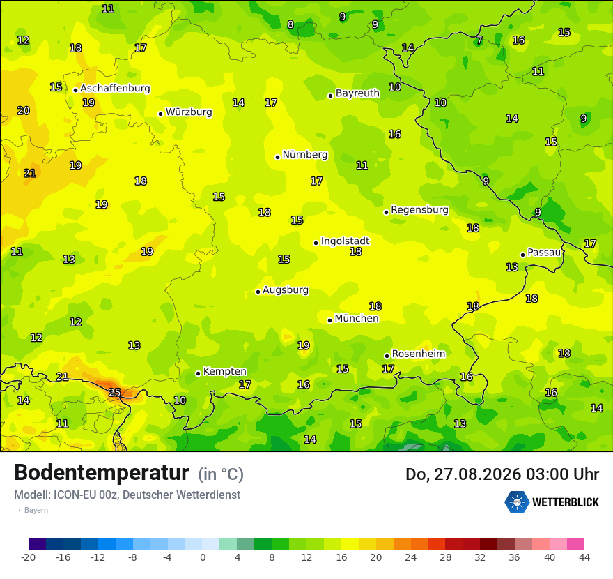 Modellkarte ICON-EU – t_g – by
