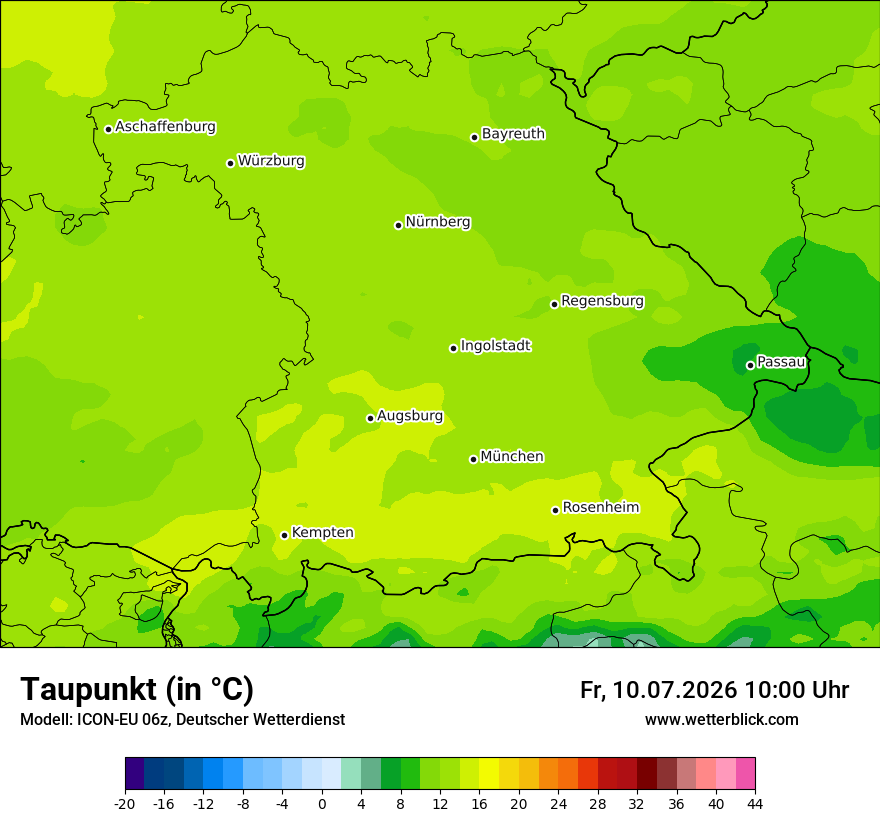 Modellkarte ICON-EU – td – by