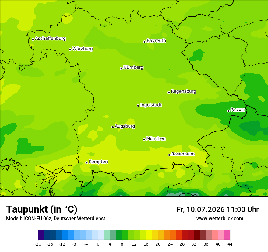 Modellkarte ICON-EU – td – by