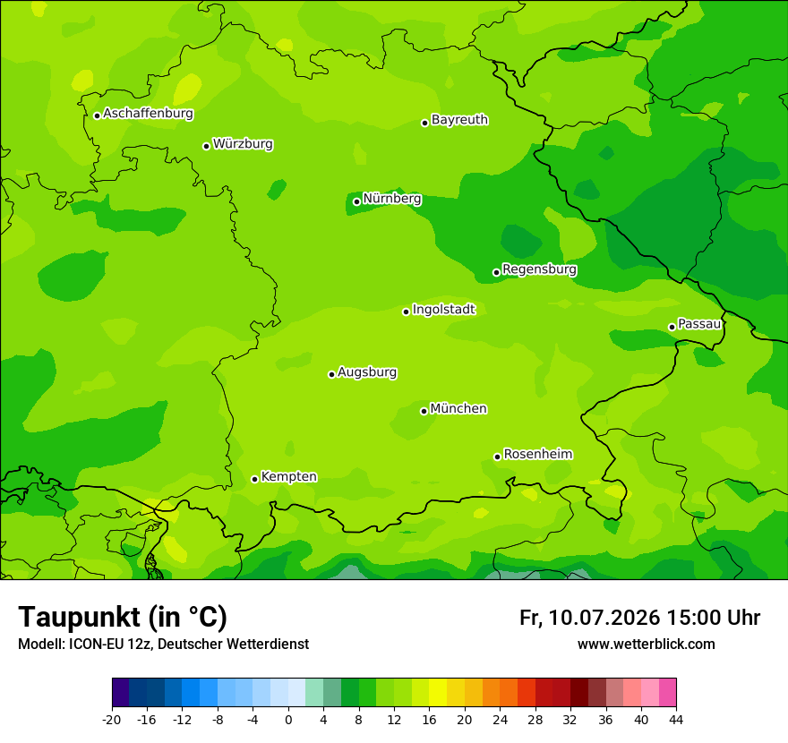 Modellkarte ICON-EU – td – by