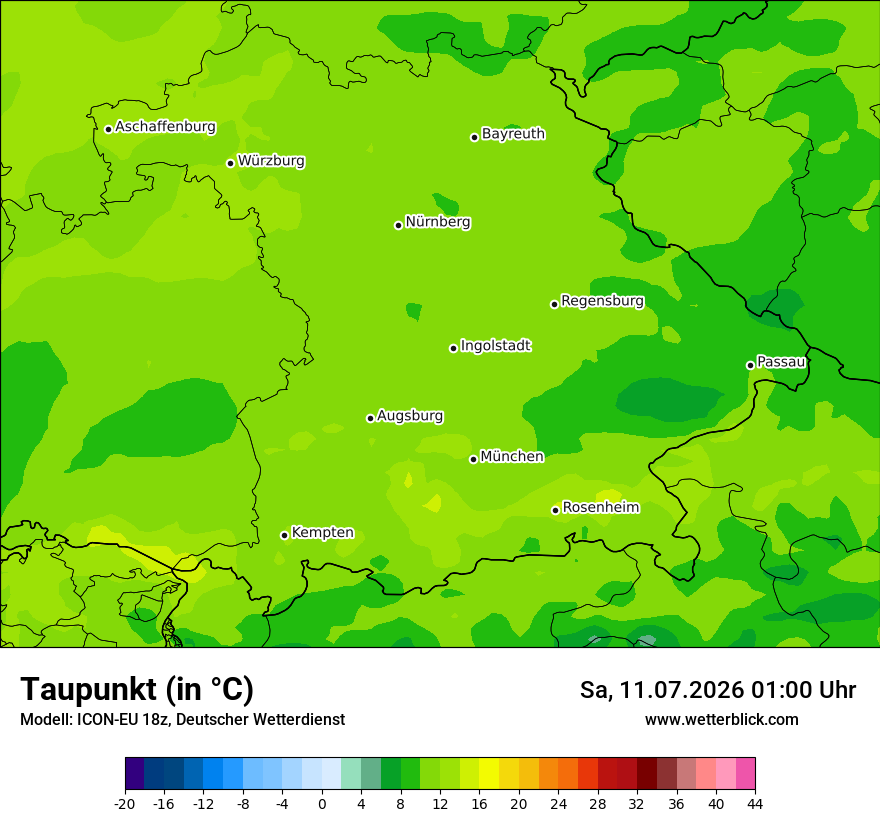 Modellkarte ICON-EU – td – by