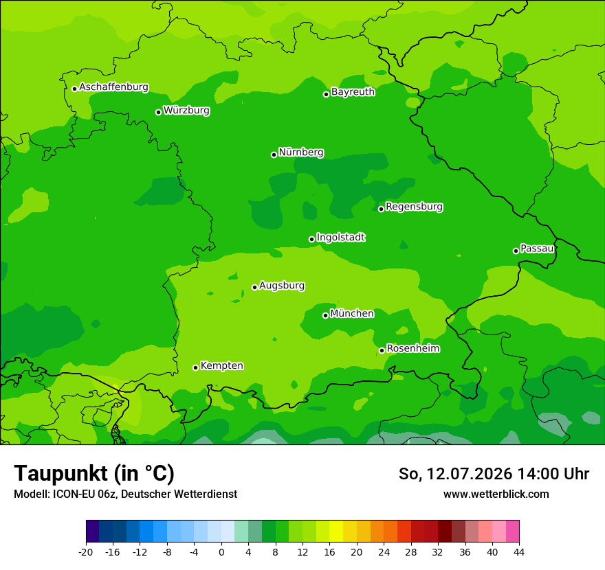 Modellkarte ICON-EU – td – by