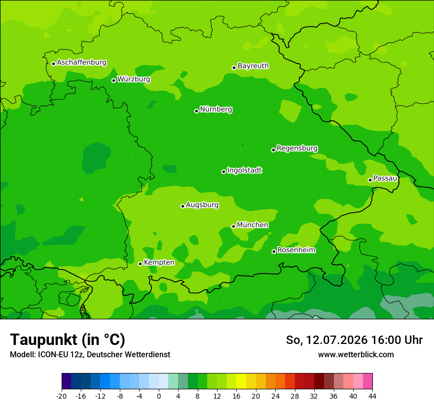 Modellkarte ICON-EU – td – by