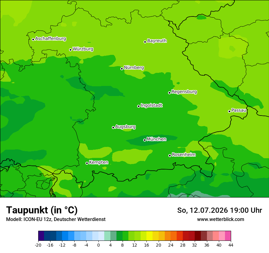 Modellkarte ICON-EU – td – by