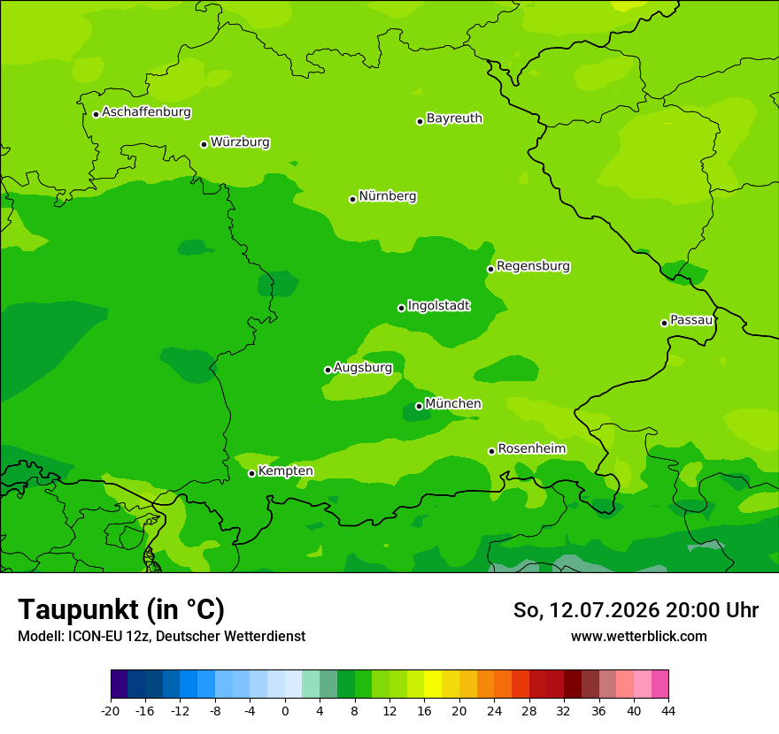 Modellkarte ICON-EU – td – by