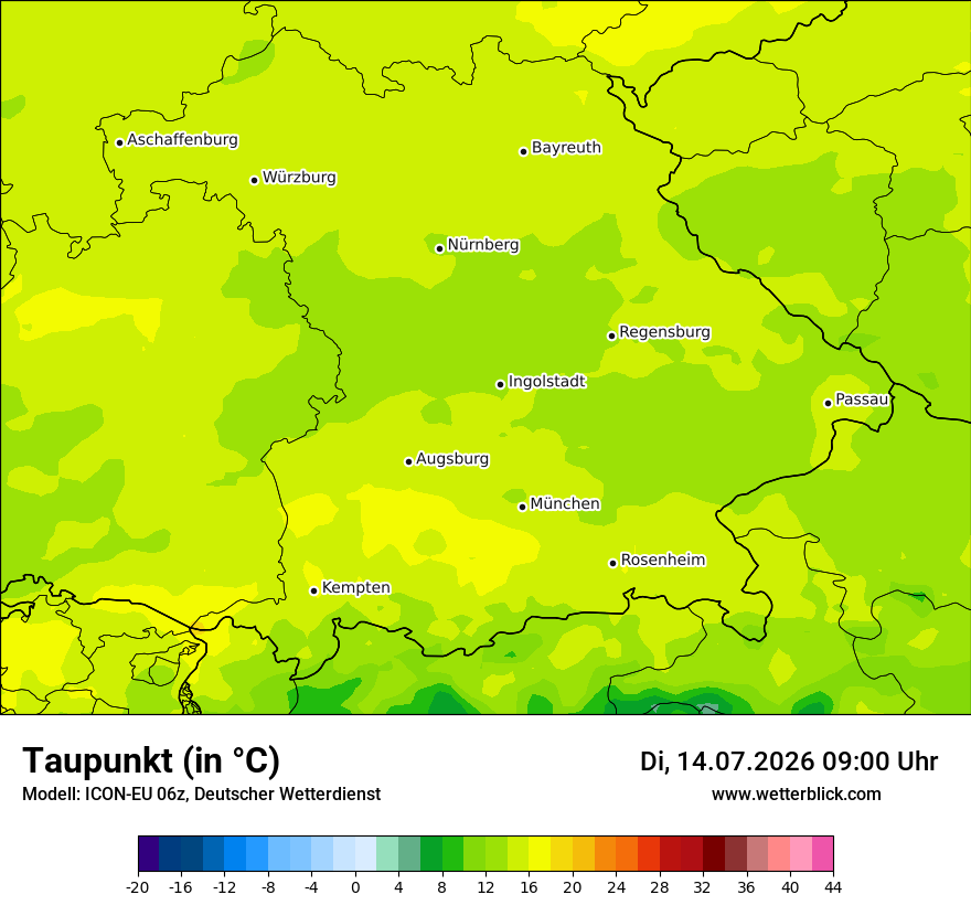 Modellkarte ICON-EU – td – by