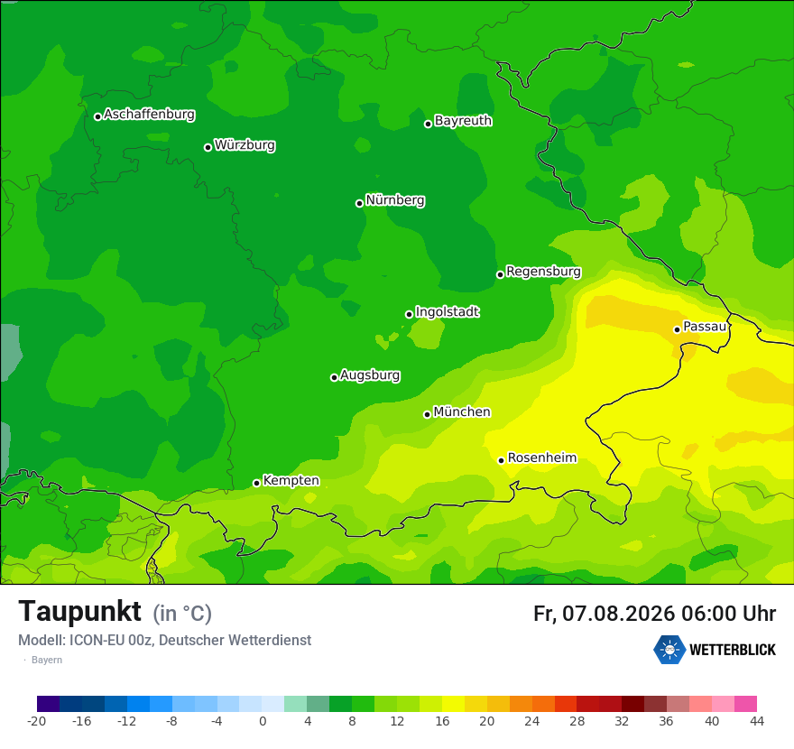 Modellkarte ICON-EU – td – by