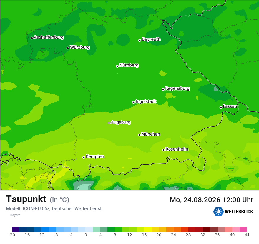 Modellkarte ICON-EU – td – by