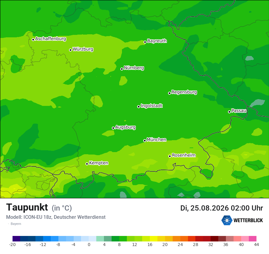 Modellkarte ICON-EU – td – by