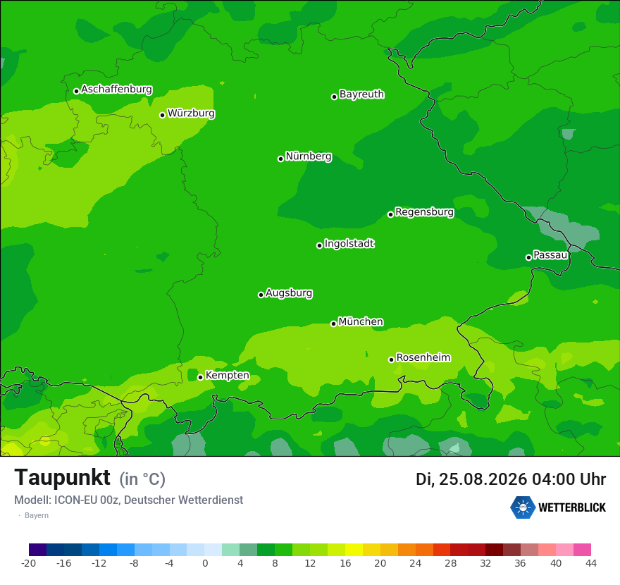 Modellkarte ICON-EU – td – by