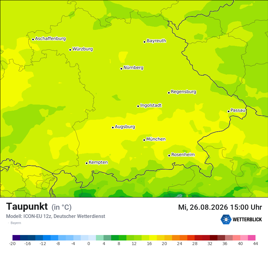 Modellkarte ICON-EU – td – by
