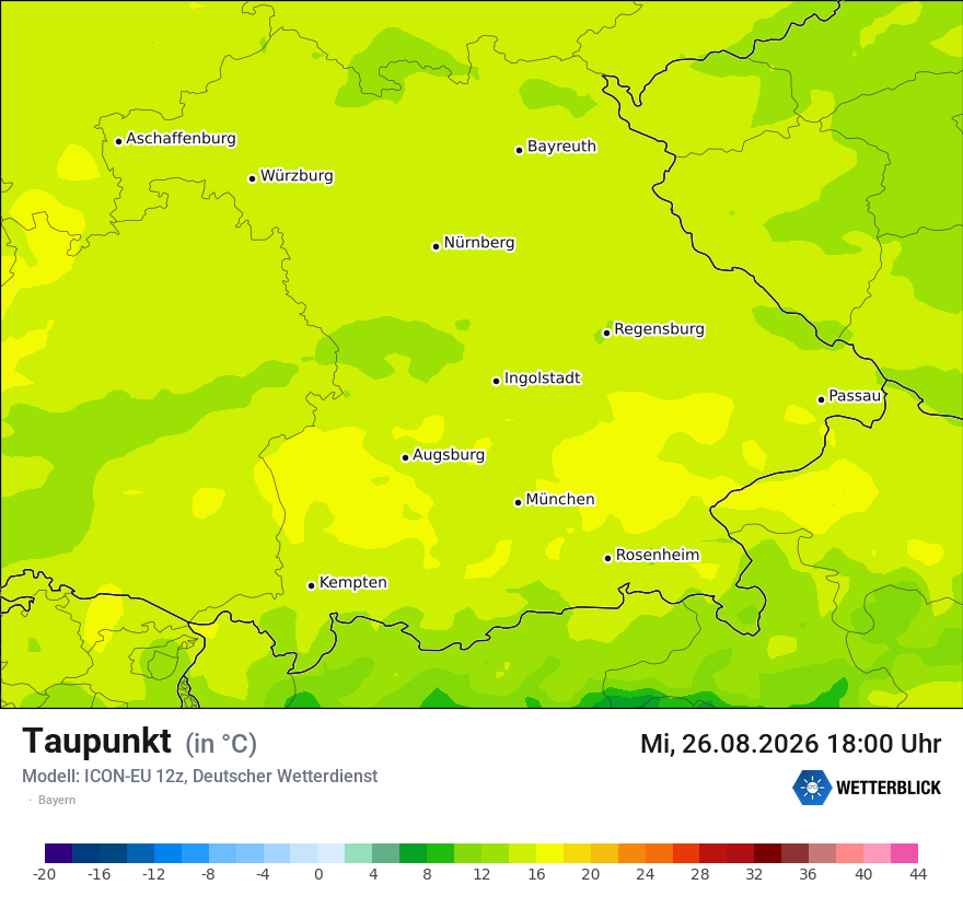 Modellkarte ICON-EU – td – by