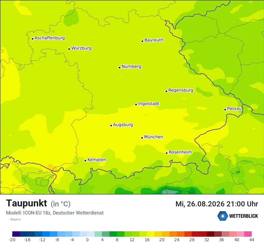 Modellkarte ICON-EU – td – by