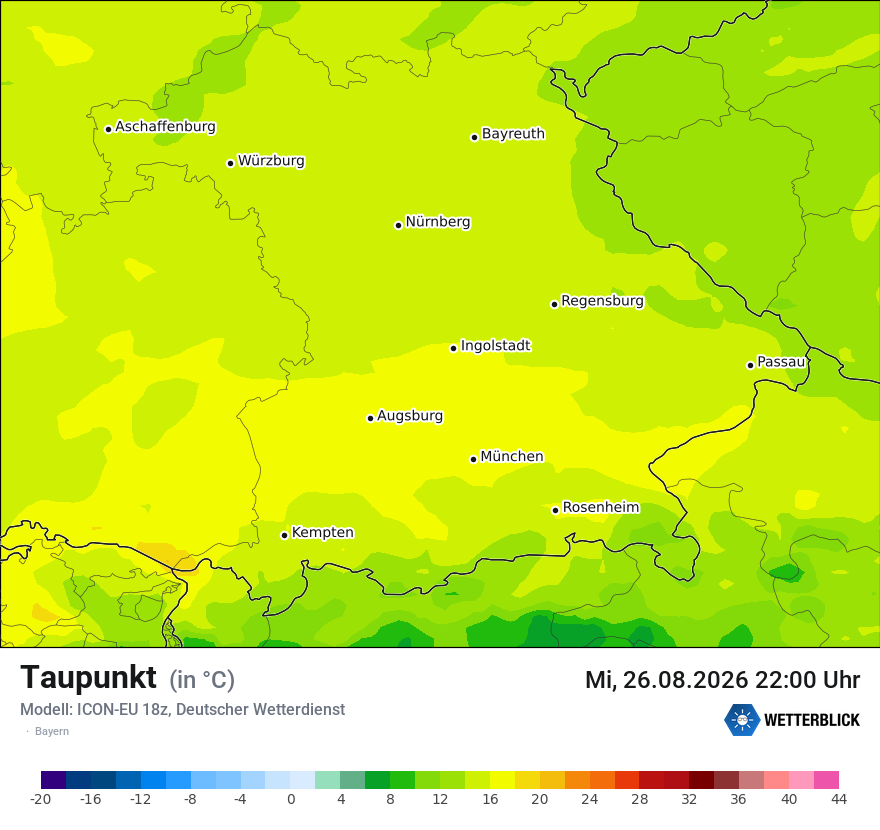 Modellkarte ICON-EU – td – by