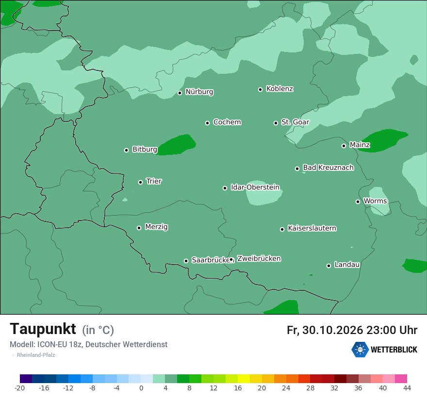 Modellkarte ICON-EU – td – rp