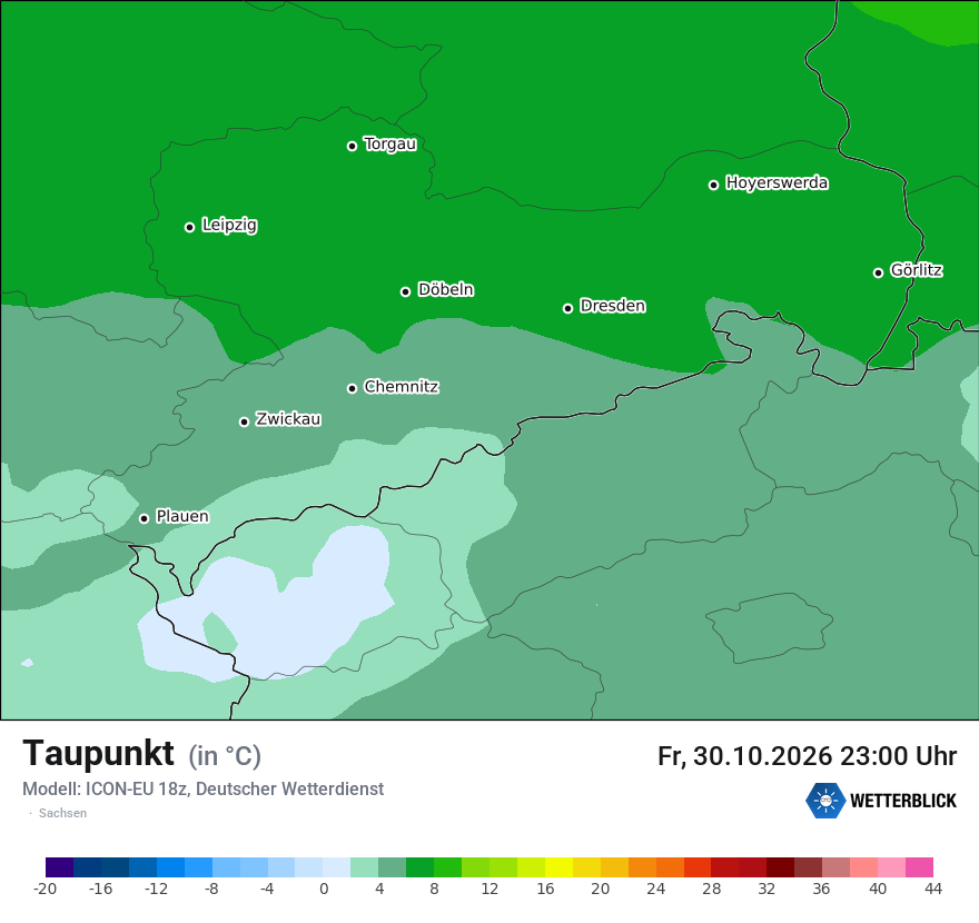 Modellkarte ICON-EU – td – sn