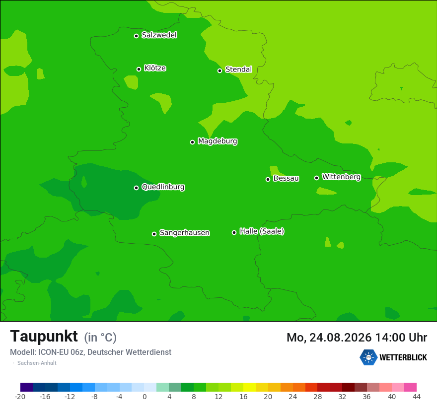 Modellkarte ICON-EU – td – st