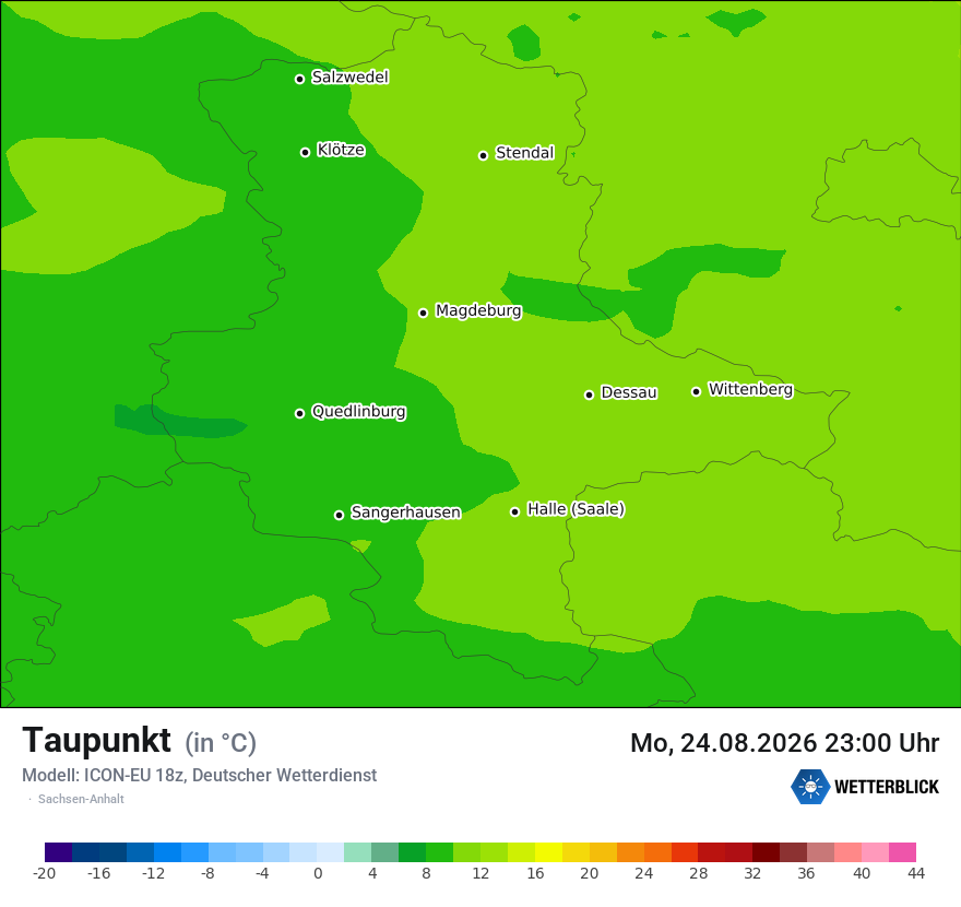 Modellkarte ICON-EU – td – st