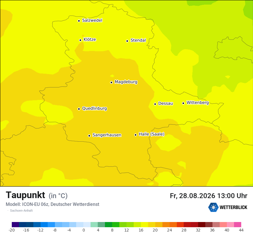 Modellkarte ICON-EU – td – st