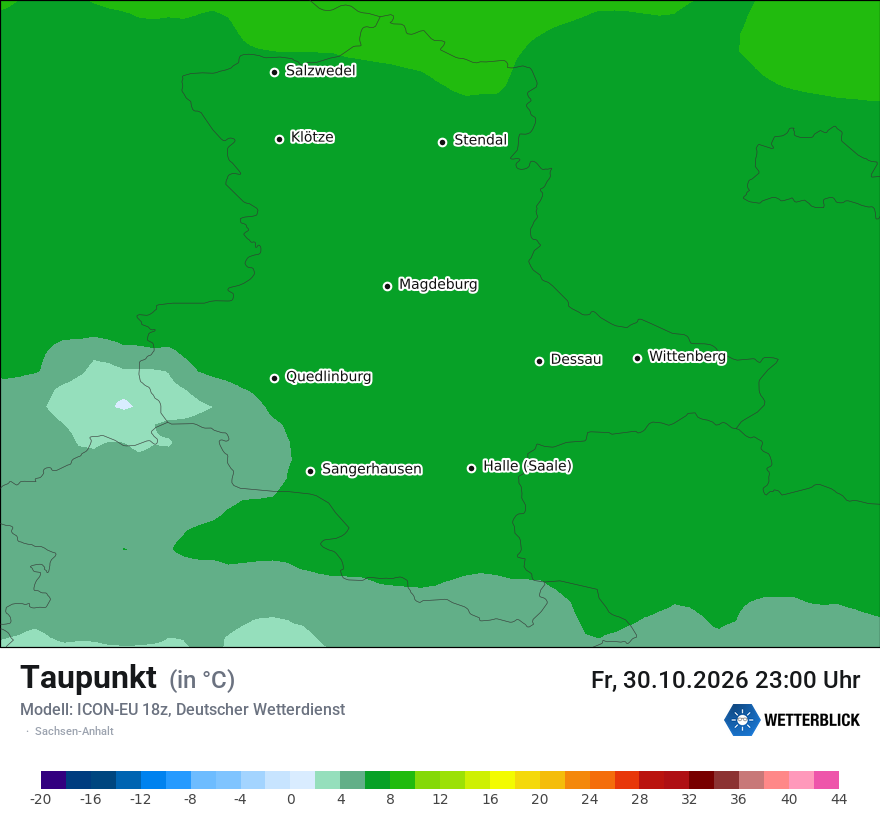 Modellkarte ICON-EU – td – st