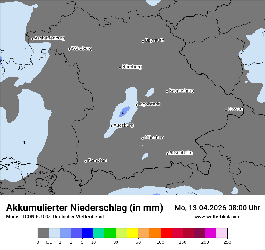 Modellkarte ICON-EU – tot_prec – by