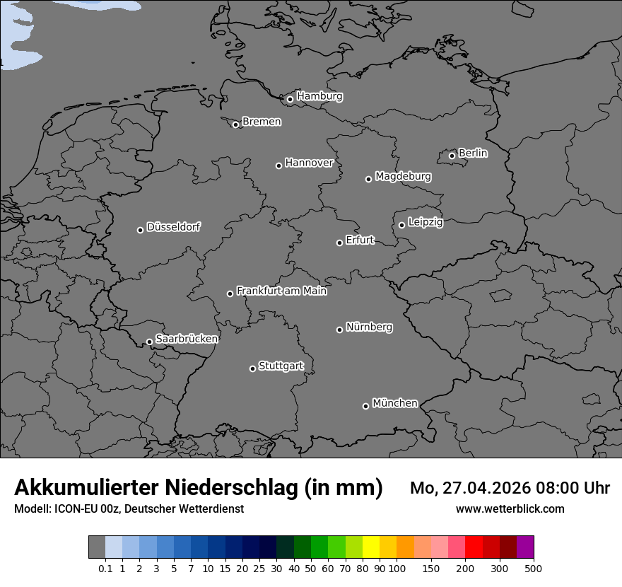 Modellkarte ICON-EU – tot_prec – deutschland