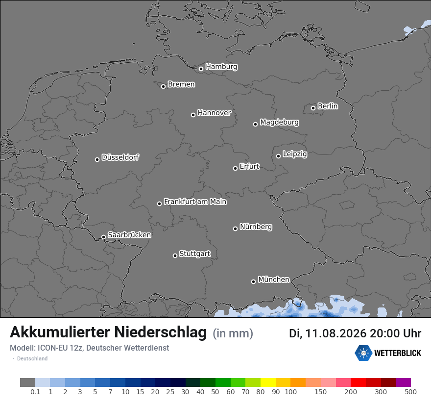 Modellkarte ICON-EU – tot_prec – deutschland