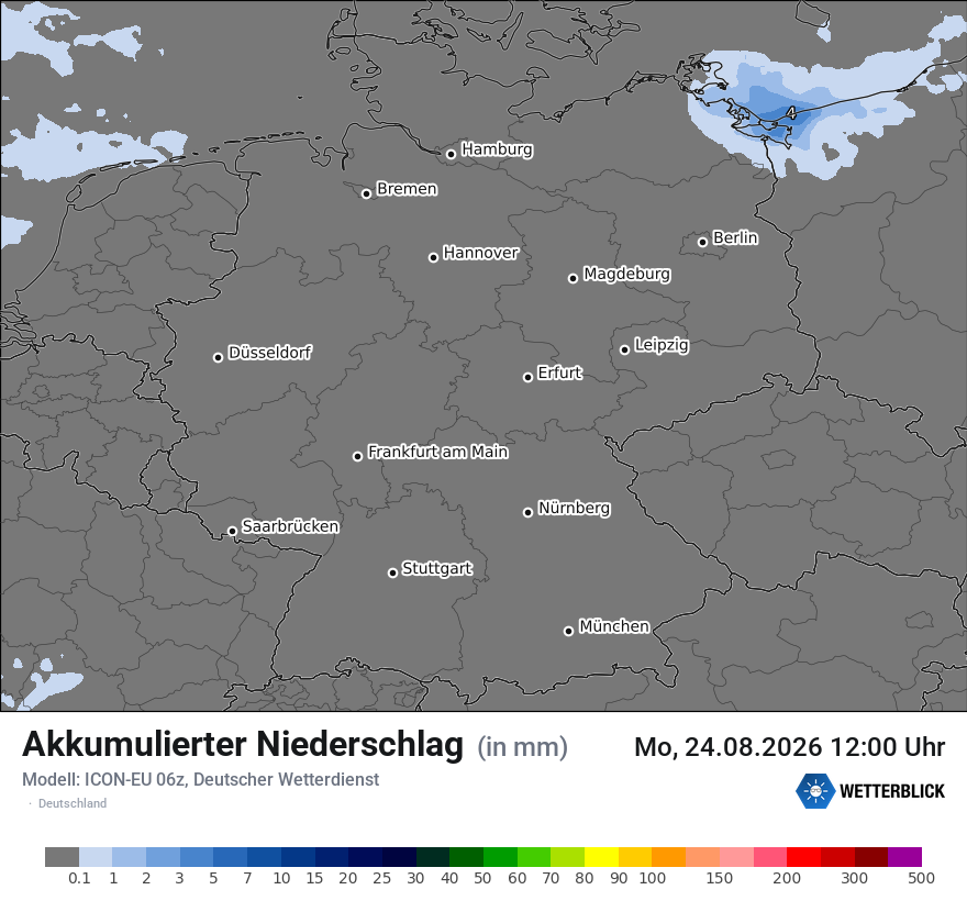 Modellkarte ICON-EU – tot_prec – deutschland