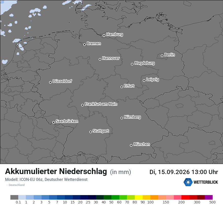 Modellkarte ICON-EU – tot_prec – deutschland