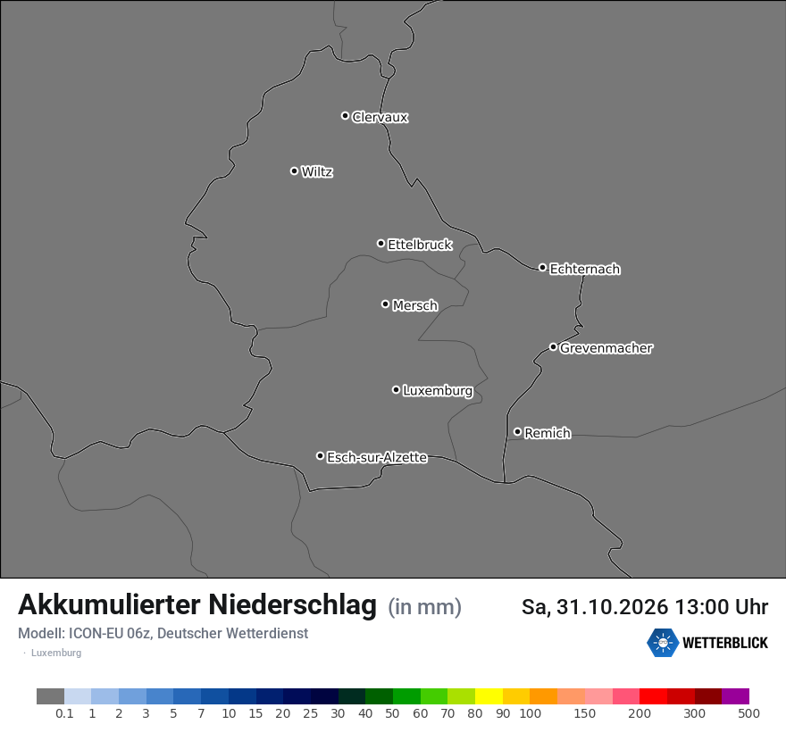 Modellkarte ICON-EU – tot_prec – luxemburg