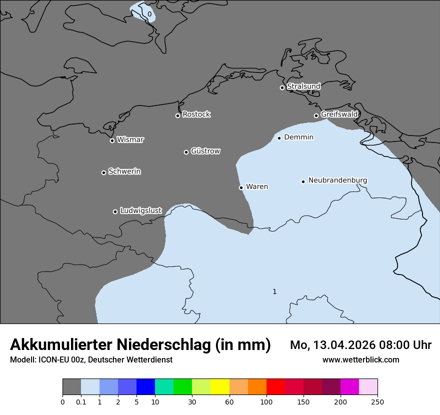 Modellkarte ICON-EU – tot_prec – mv