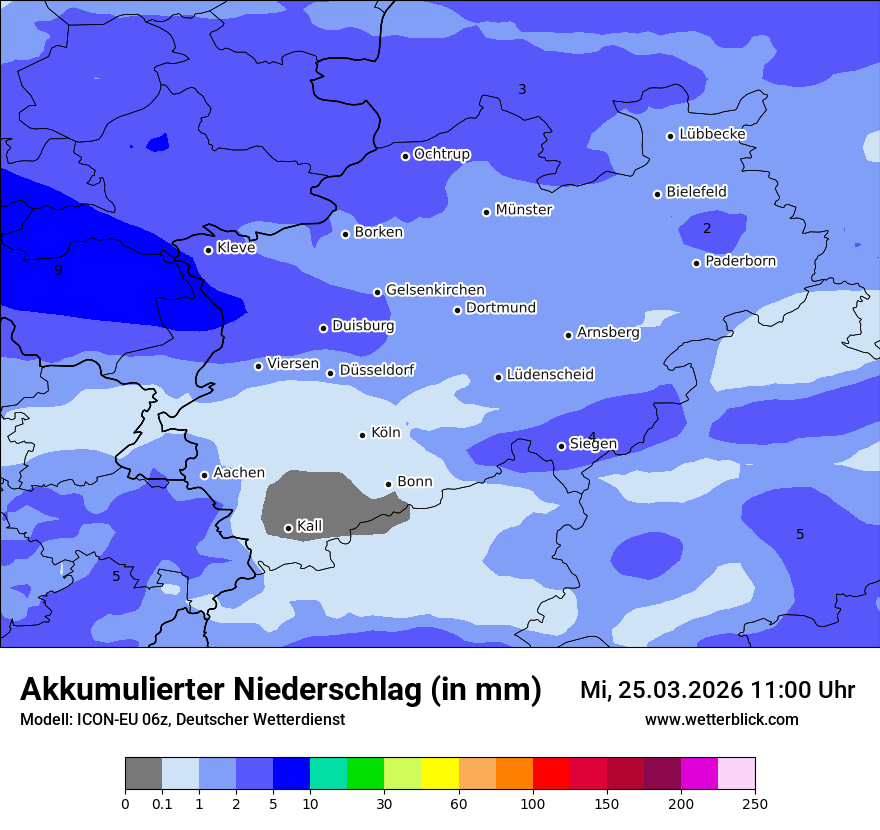 Modellkarte ICON-EU – tot_prec – nrw