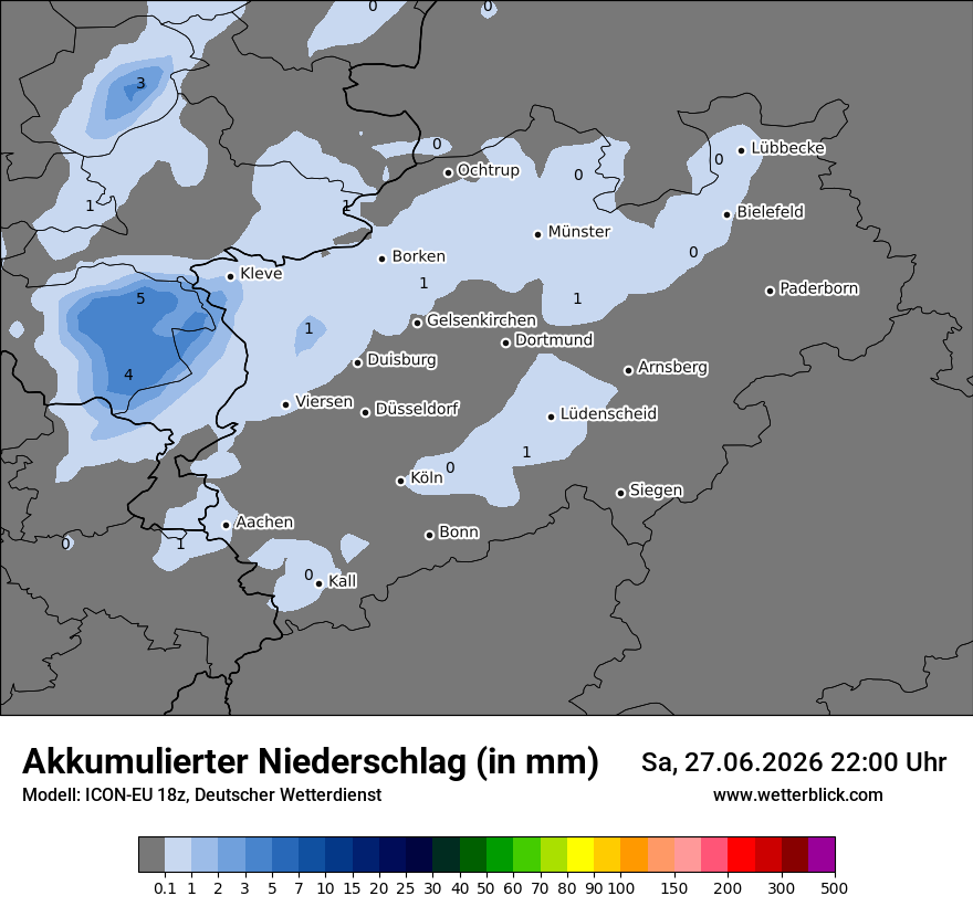 Modellkarte ICON-EU – tot_prec – nrw