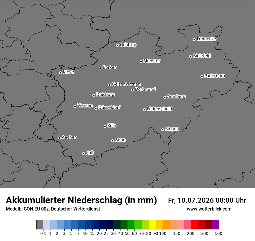 Modellkarte ICON-EU – tot_prec – nrw