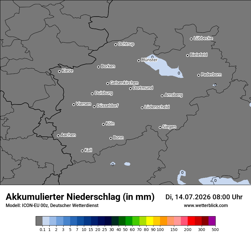 Modellkarte ICON-EU – tot_prec – nrw