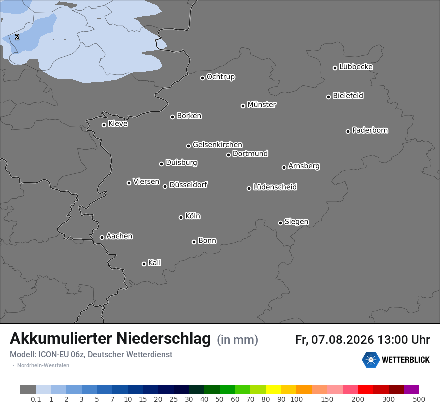Modellkarte ICON-EU – tot_prec – nrw
