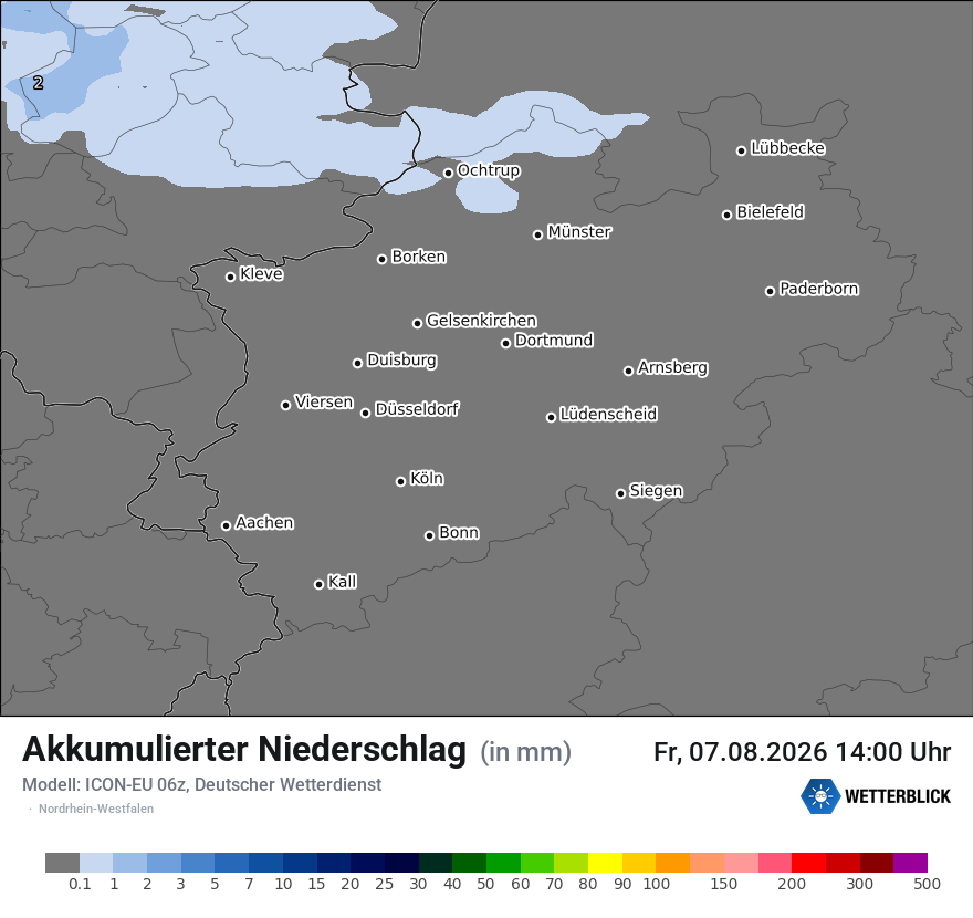 Modellkarte ICON-EU – tot_prec – nrw