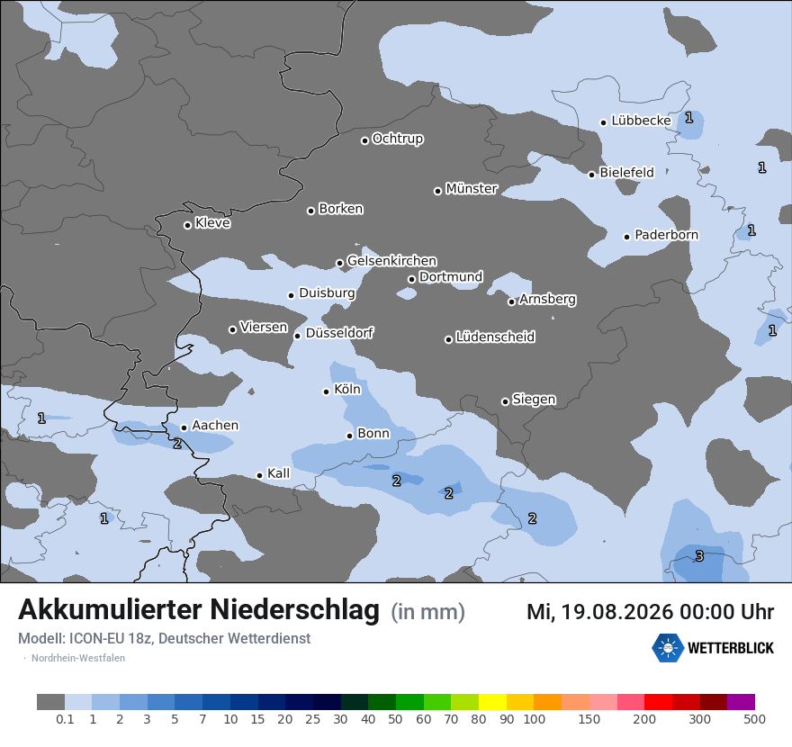 Modellkarte ICON-EU – tot_prec – nrw