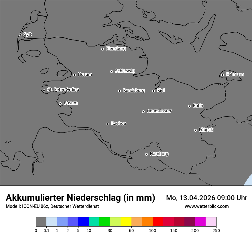 Modellkarte ICON-EU – tot_prec – sh