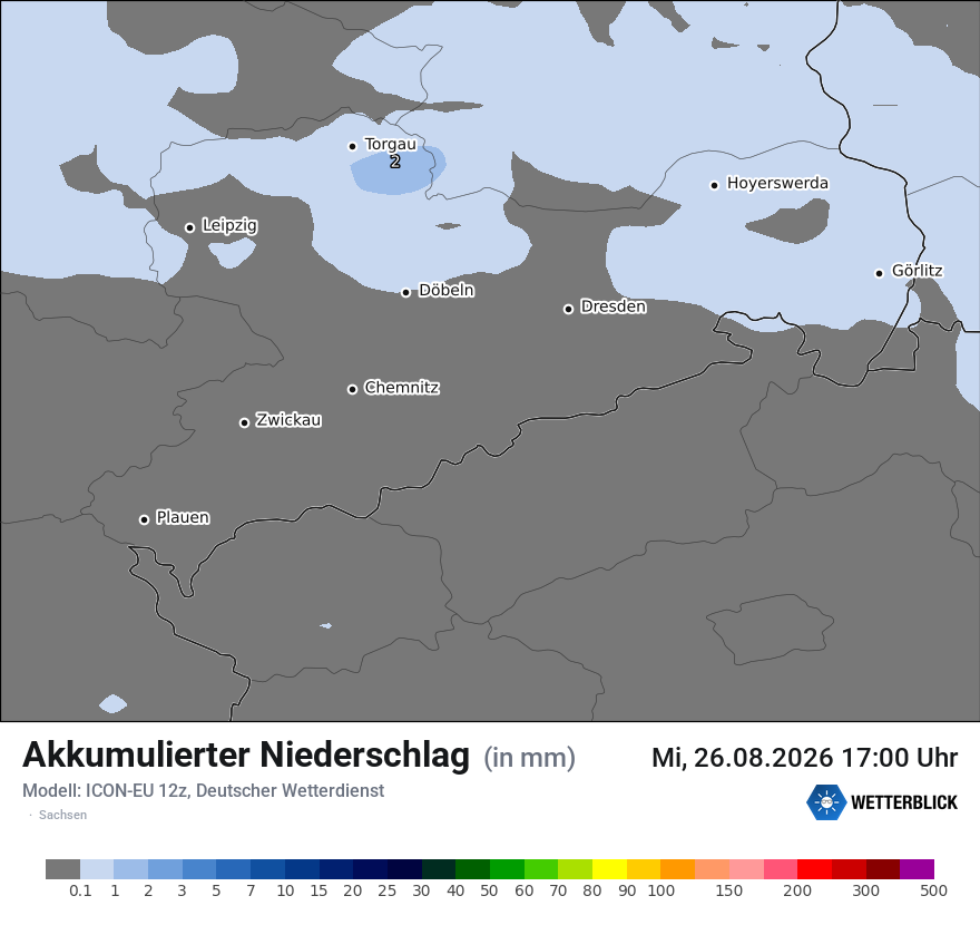 Modellkarte ICON-EU – tot_prec – sn