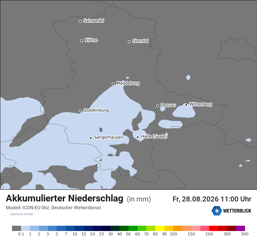 Modellkarte ICON-EU – tot_prec – st