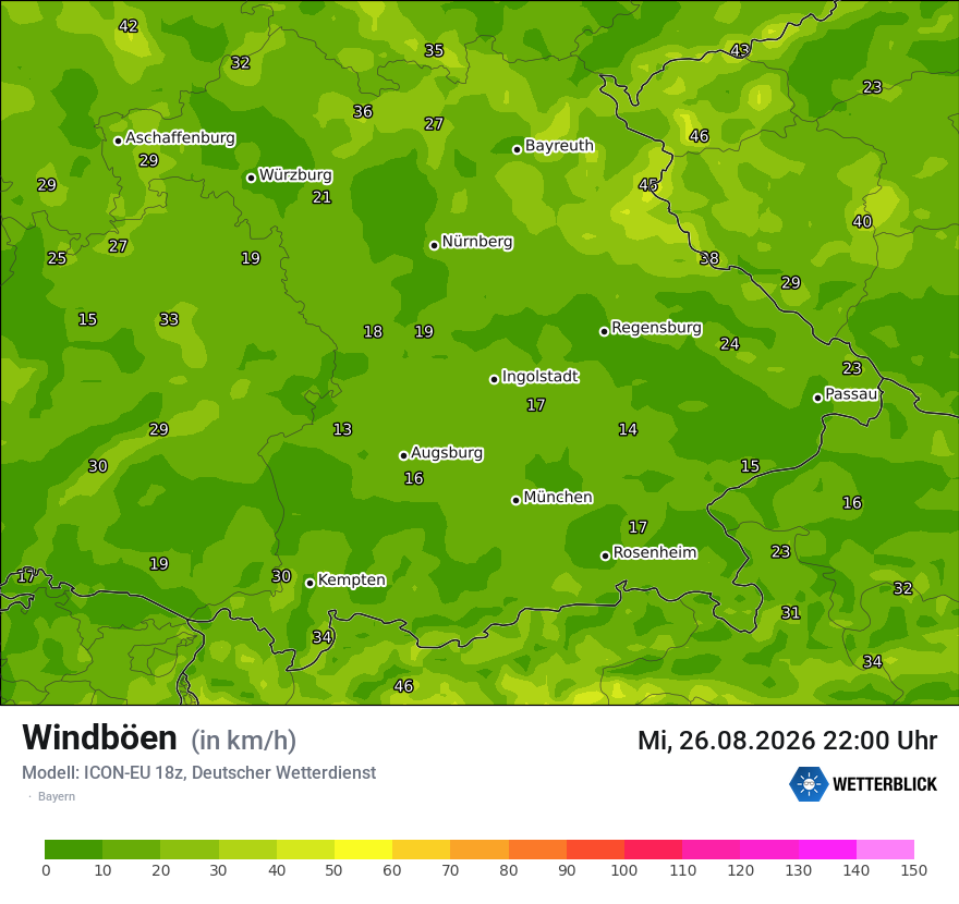 Modellkarte ICON-EU – vmax – by
