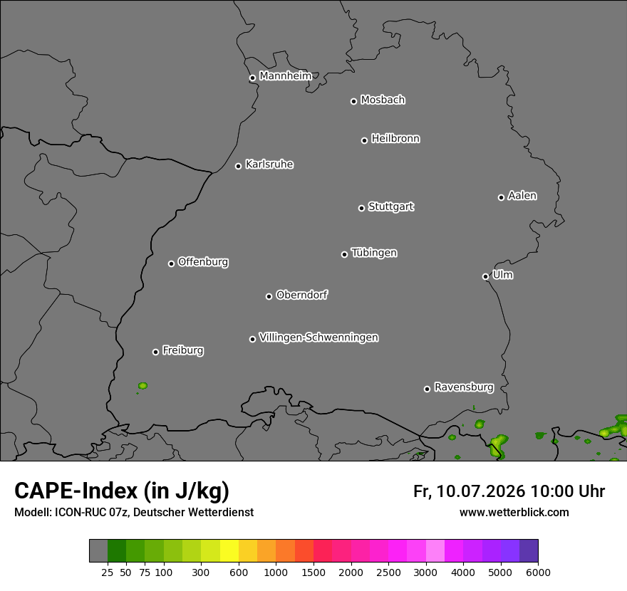 Modellkarte ICON-RUC – cape – bw