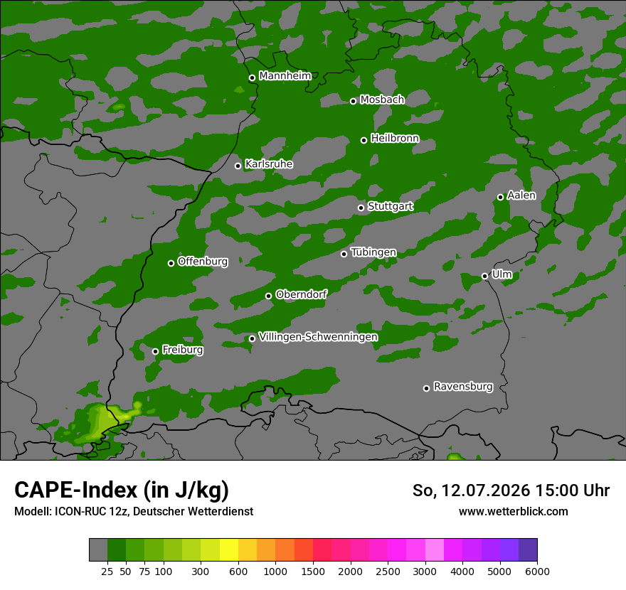 Modellkarte ICON-RUC – cape – bw