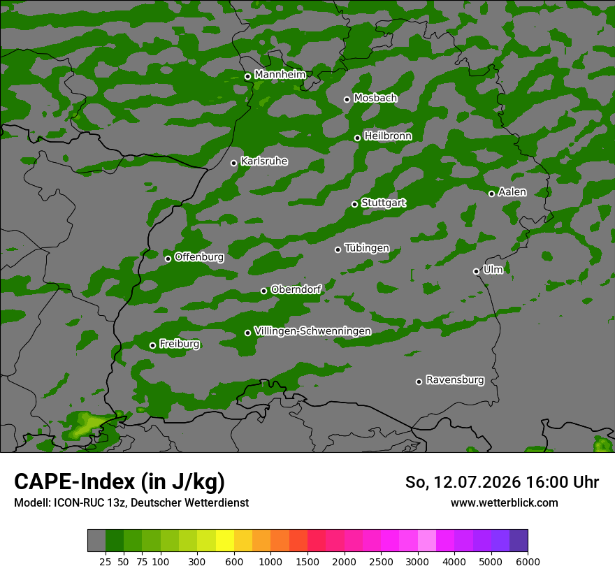 Modellkarte ICON-RUC – cape – bw